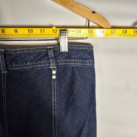 Live a Little Denim Skirt with Lace Hem Y2k  Size 10 - Picture 12 of 14